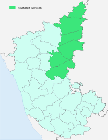 कर्नाटक में GESCOM मानचित्र