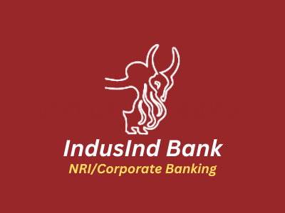 IndusInd Bank logo (NRI & Corporate Banking)