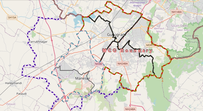 गुरूग्राम नगर निगम का नक्शा